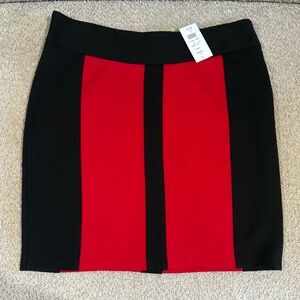 Cache Red and Black Mini Skirt